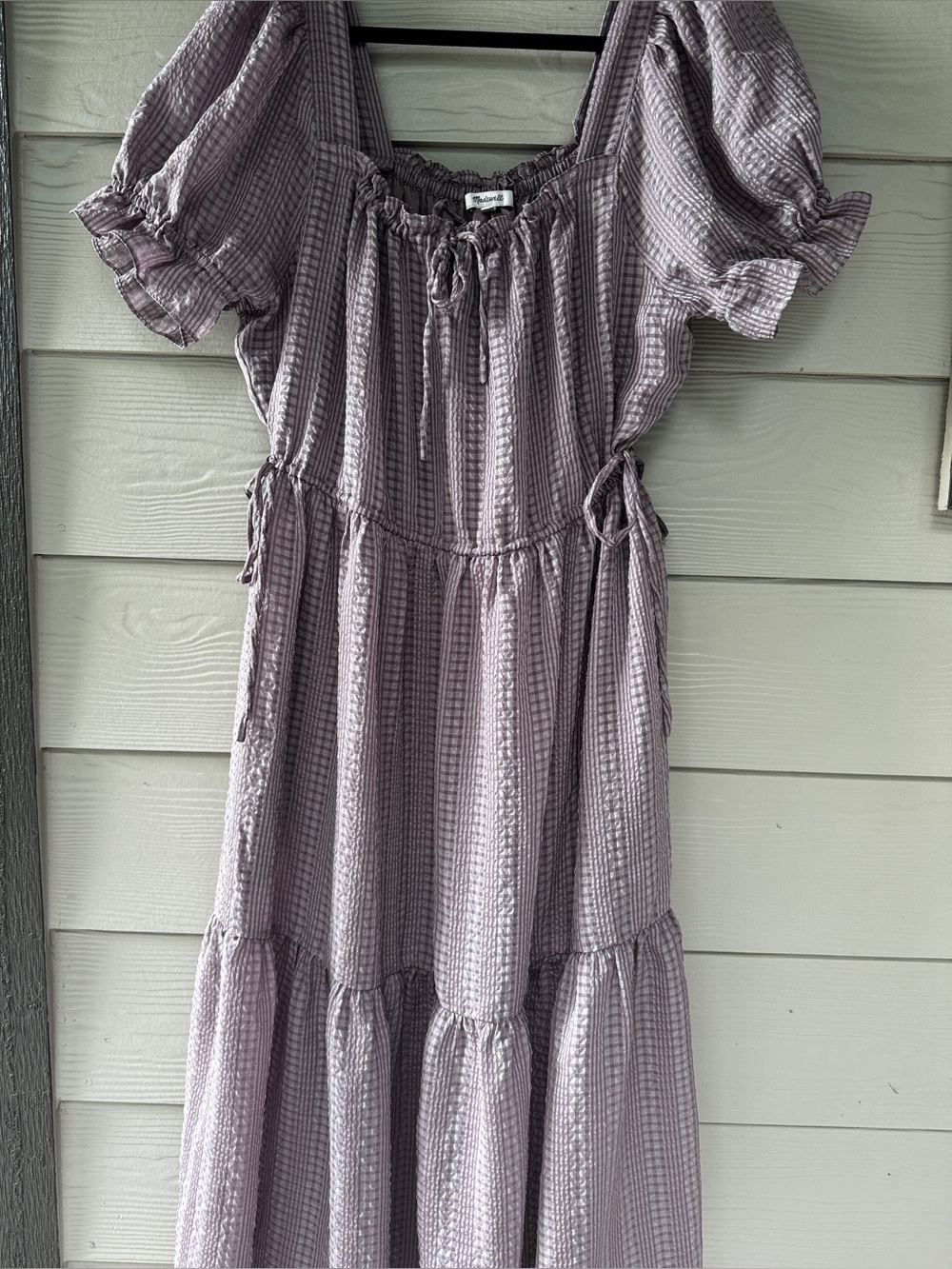 Madewell Lavender Tiered Midi Dress